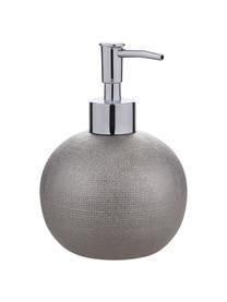 Dispenser sapone in gres Glitter, Grigio argento, Ø 10 x Alt. 15 cm