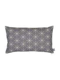 Housse de coussin rectangulaire blanc gris Stella, Gris, blanc cassé