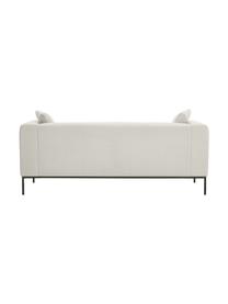 Sofa Carrie (3-Sitzer) mit Metall-Füssen, Bezug: Polyester 50.000 Scheuert, Gestell: Spanholz, Hartfaserplatte, Webstoff Hellgrau, B 202 x T 86 cm