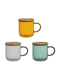 Tasse à thé avec sous-tasse/couvercle Dilacia, 3 pièces, Multicolore, Ø 8 x haut. 9 cm, 250 ml