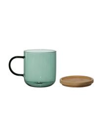 Tazza tè in vetro colorato con piattino/coperchio Dilacia 3 pz, Multicolore, Ø 8 x Alt. 9 cm, 250 ml