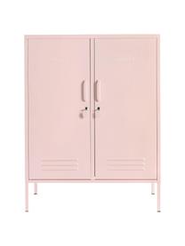 Metall-Highboard The Midi, Stahl, pulverbeschichtet, Hellrosa, B 85 x H 111 cm