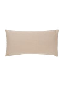 Taies d'oreiller en percale de coton Elsie, 2 pièces, Beige, larg. 40 x long. 80 cm