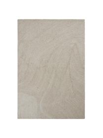 Tappeto tessuto a mano con motivo ondulato beige/bianco Canyon, 51% poliestere, 49% lana, Beige, Larg. 200 x Lung. 300 cm (taglia L)