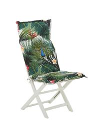 Hoog tuinstoelkussen Flower met tropische print, 50% katoen, 45% polyester,
5% andere vezels, Multicolour, 50 x 123 cm