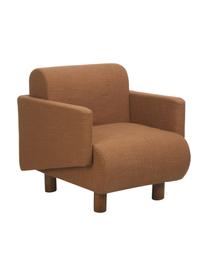 Fauteuil lounge tissu bouclé Coco, Tissu bouclé nougat, larg. 92 x prof. 79 cm