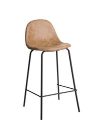 Barová židle z umělé kůže Adeline, Béžová, černá, Š 42 cm