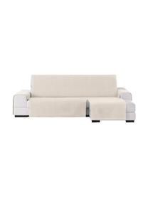 Funda de sofá Levante, 65% algodón, 35% poliéster, Beige, Brazo corto (150 x 240 cm, chaise longue derecha)