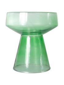 Mesa auxiliar de vidrio Ambe, Vidrio, Verde transparente, Ø 39 x Al 42 cm