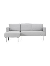 Sofa narożna z metalowymi nogami Ramira, Tapicerka: poliester Dzięki tkaninie, Nogi: metal malowany proszkowo, Jasny szary, S 192 x G 139 cm