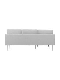 Sofa narożna z metalowymi nogami Ramira, Tapicerka: poliester Dzięki tkaninie, Nogi: metal malowany proszkowo, Jasny szary, S 192 x G 139 cm