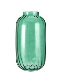 Veľká ručne fúkaná váza zo skla Stina, Ľahko priehľadná svetlozelená