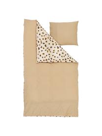 Dubbelzijdige renforcé dekbedovertrek Wild Animal, Weeftechniek: renforcé, Beige- en bruintinten, 200 x 220 cm + 2 kussenhoezen 60 x 70 cm