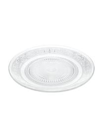 Platos llanos de vidrio con relieves Imperial, 6 uds., Vidrio, Transparente, Ø 25 cm