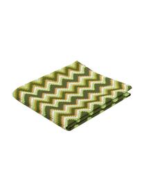 Mantel Zigzag antimanchas de teflón, 100% poliéster con revestimiento de teflón, Verde, De 8 a 10 comensales (An 135 x L 280 cm)