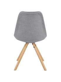 Chaises rembourrées style Scandi Maxi, 2 pièces, Revêtement : gris Pieds : bois de hêtre