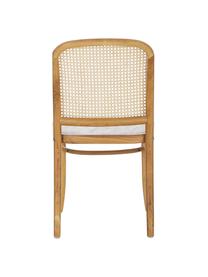 Silla de madera Franz, Asiento: ratán, Estructura: madera de roble maciza pi, Marrón, An 48 x F 59 cm