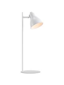 Tafellamp Mercer, Lampenkap: gecoat metaal, Lampvoet: gecoat metaal, Wit, Ø 15 x H 45 cm