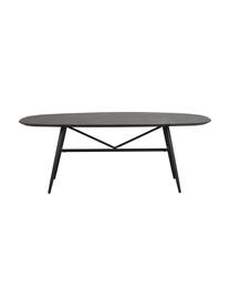 Mesa de comedor Springdale, con tablero en efecto mármol, Tablero: fibras de densidad media , Patas: metal con pintura en polv, Negro, An 200 x F 98 cm