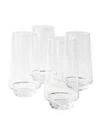 Waterglazen Kai in transparant, 4 stuks, Glas, Transparant, Ø 6 x H 15 cm, 450 ml