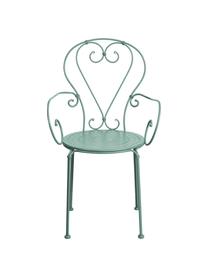 Chaise de jardin en métal avec accoudoirs Century, Vert sauge