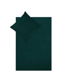 Pościel z flaneli Erica, Ciemny zielony, 155 x 220 cm, 2 elem.