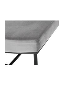Samt-Sitzbank Jasper, Bezug: Samt (Polyester) 20.000 S, Beine: Metall, pulverbeschichtet, Grau, 160 x 45 cm