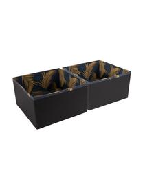 Organizers Drawer, 2 stuks, Stevig, gelamineerd karton, Goudkleurig, grijsblauw, 18 x 10 cm