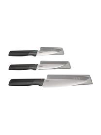 Couteaux de cuisine Elevate, 3 élém., Acier inoxydable, Noir, argenté, Lot de différentes tailles