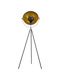 Stojacia tripod lampa v industriálnom štýle Captain, Čierna