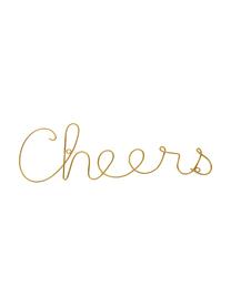 Decoración de pared Cheers, Aluminio, Dorado, An 31 x Al 13 cm