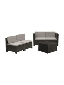 Set lounge para exterior modular Verona, 5 pzas., Tapizado: 100% poliéster, Gris antracita, Set de diferentes tamaños