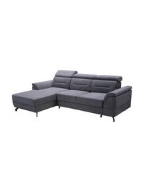 Sofa narożna z funkcją spania i miejscem do przechowywania Missouri, Tapicerka: 100% poliester, Ciemny szary, S 259 x G 164 cm