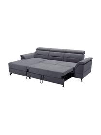 Sofa narożna z funkcją spania i miejscem do przechowywania Missouri, Tapicerka: 100% poliester, Ciemny szary, S 259 x G 164 cm