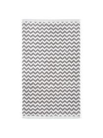 Toallas en zigzag Liv, 2 uds., Gris pardo, blanco, Toalla tocador, An 30 x L 50 cm, 2 uds.