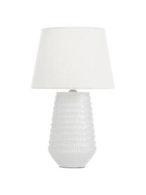 Lampa stołowa z ceramiki Mona, Biały, Ø 28 x W 45 cm