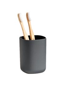 Porte-brosses à dents Yilma, Plastique, Gris, larg. 7 x haut. 10 cm