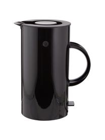 Wasserkocher EM77 in Schwarz glänzend, 1.5 L, Korpus: Edelstahl, Beschichtung: Emaille, Schwarz, 1,5 L