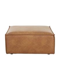 Podnožka z recyklovanej kože Lennon, Koža hnedá, Š 88 x H 88 cm