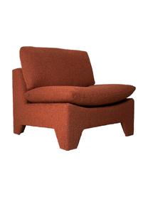 Poltroncina in tessuto color terracotta Karl, Rivestimento: 92 % poliestere, 8 % coto, Struttura: legno, Terracotta, Larg. 84 x Prof. 82 cm