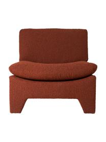 Sillón en tejido bouclé Karl, Funda: 92% poliéster, 8% algodón, Estructura: madera, Terracota, An 84 x F 82 cm