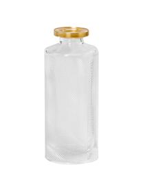 Sada malých váz Adore, 3 díly, Lakované sklo, Transparentní se zlatým okrajem, Ø 5 cm, V 13 cm