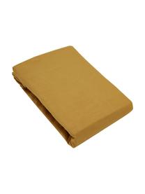 Drap-housse flanelle jaune moutarde Erica, Jaune