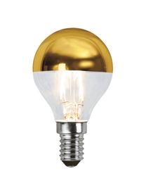 E14 Leuchtmittel, 180lm, warmweiß, 2 Stück, Leuchtmittelschirm: Glas, Leuchtmittelfassung: Aluminium, Goldfarben, Transparent, Ø 5 x H 8 cm