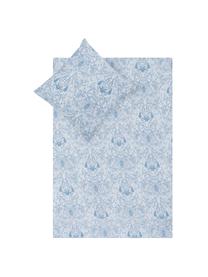 Baumwollsatin-Bettwäsche Grantham mit Paisley-Muster, Webart: Satin Fadendichte 200 TC,, Blau, 200 x 200 cm + 2 Kissen 80 x 80 cm