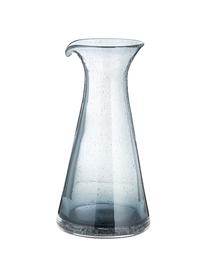 Mundgeblasene Karaffe Bubble mit dekorativen Luftbläschen, 800 ml, Glas, Transparent, Grau, H 25 cm, 800 ml