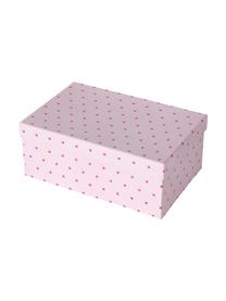 Set de cajas Illum, 9 uds., Papel, Blanco, rojo, rosa claro, Set de diferentes tamaños