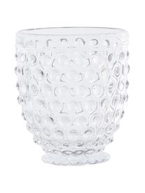 Vasos con relieve Perloa, 6 uds., Vidrio, Transparente, Ø 9 x Al 11 cm