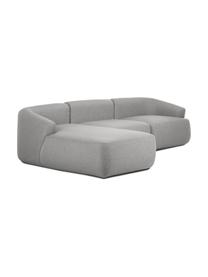 Modulares Ecksofa Sofia, Bezug: 100% Polypropylen Der hoc, Gestell: Massives Kiefernholz, Spa, Füße: Kunststoff, Webstoff Grau, B 278 x T 174 cm, Eckteil rechts