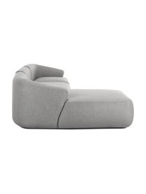 Narożna sofa modułowa Sofia, Tapicerka: 100% polipropylen Dzięki , Stelaż: lite drewno sosnowe, płyt, Nogi: tworzywo sztuczne, Szara tkanina, S 278 x G 174 cm, prawostronna